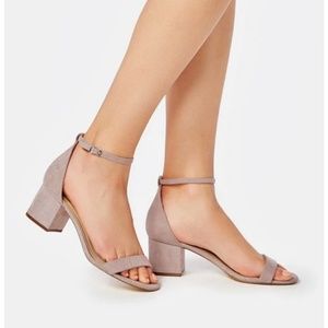 JustFab Sanoura Rose Gold Heeled Sandal BNIB